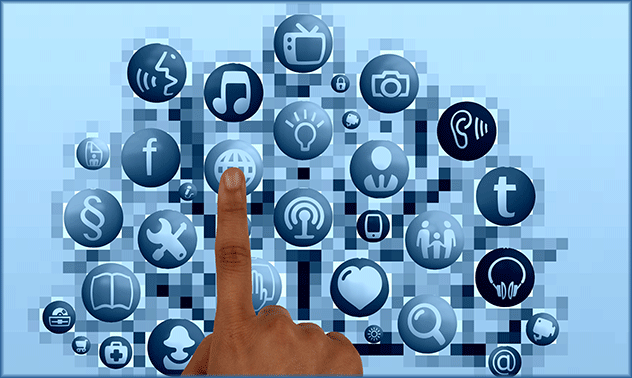 finger touching screen